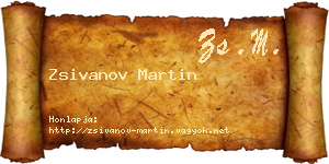 Zsivanov Martin névjegykártya